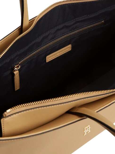 TH LOGOTAPE Bolso de hombro caqui cl&aacute;sico - Bolsos Mujer