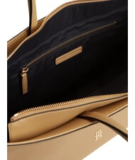 TOMMY HILFIGER TH LOGOTAPE Bolso de hombro caqui cl&aacute;sico - Bolsos Mujer - 4
