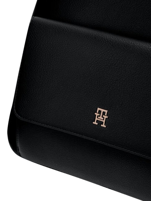 TH ICON Mochila con bolsillo frontal negro - Bolsos Mujer