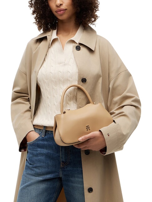 TH LOGOTAPE Bolso de mano con correa para el hombro caqui cl&aacute;sico - Bolsos Mujer