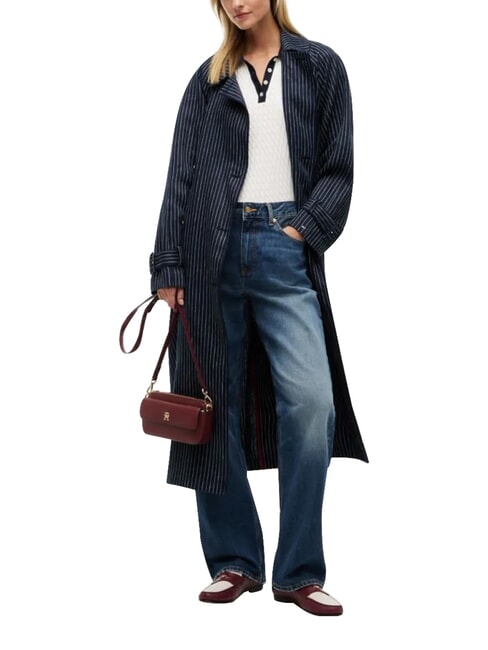 TH ICON Minibolso de hombro terciopelo granate - Bolsos Mujer