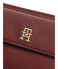 TOMMY HILFIGER TH ICON Minibolso de hombro terciopelo granate - Bolsos Mujer - 5