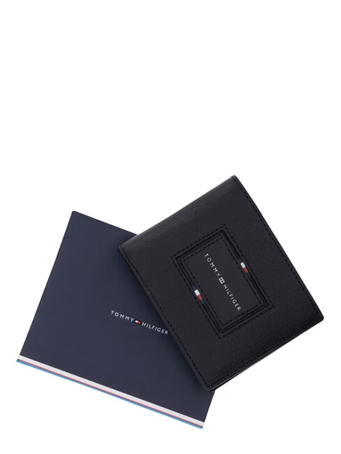 TH FOUNDATION Tarjetero de cuero negro - Carteras Hombre