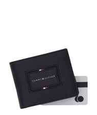 TOMMY HILFIGER TH FOUNDATION Tarjetero de cuero negro - Carteras Hombre - 4