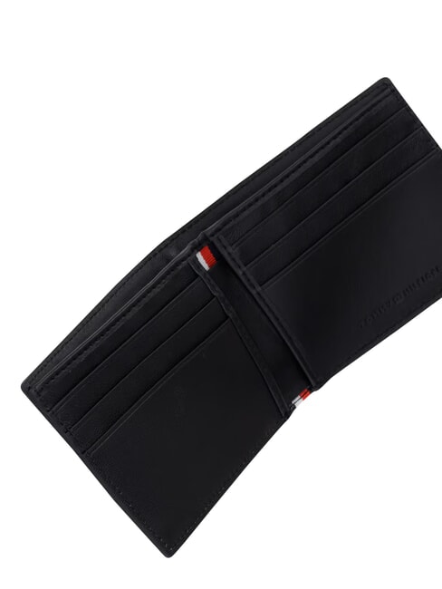 TH FOUNDATION Tarjetero de cuero negro - Carteras Hombre