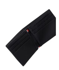 TOMMY HILFIGER TH FOUNDATION Tarjetero de cuero negro - Carteras Hombre - 5