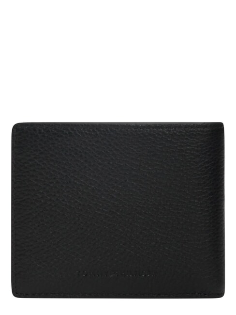 TH CENTRAL Tarjetero de cuero negro - Carteras Hombre