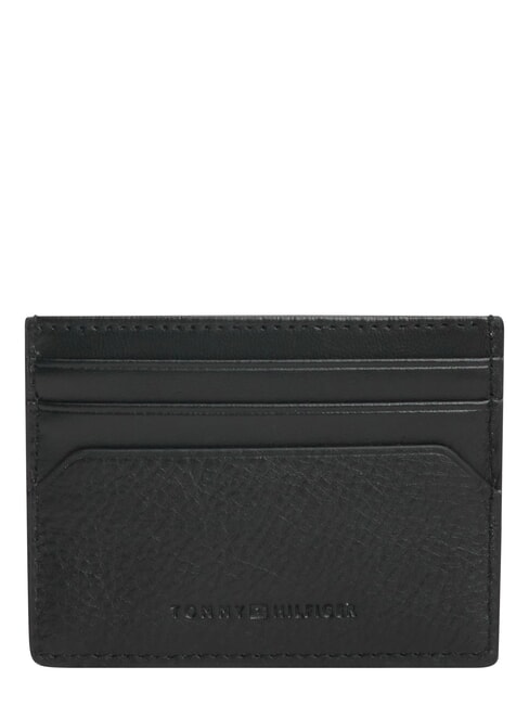 TH CENTRAL Tarjetero de cuero negro - Carteras Hombre