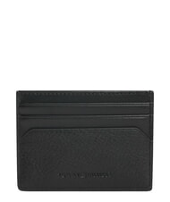 TOMMY HILFIGER TH CENTRAL Tarjetero de cuero negro - Carteras Hombre - 2