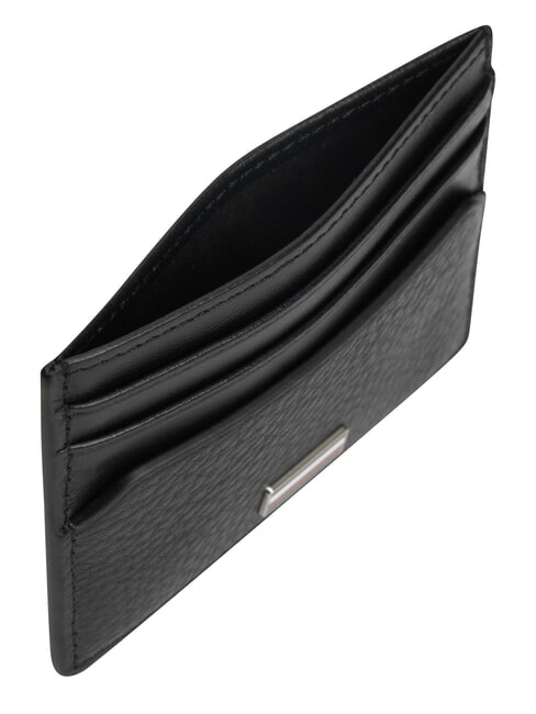 TH CENTRAL Tarjetero de cuero negro - Carteras Hombre