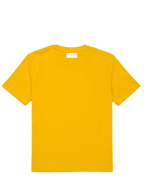 BASIC Camiseta de manga corta y cuello redondo amarillo - camiseta