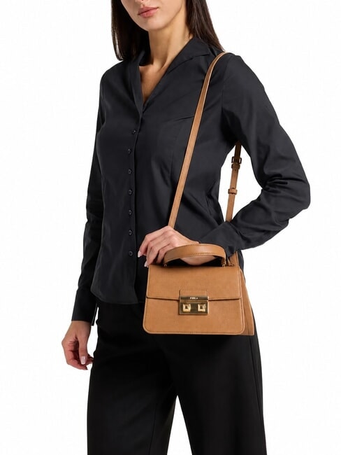 BELLA Bolso peque&ntilde;o de piel St Andr&oacute;meda brandy - Bolsos Mujer