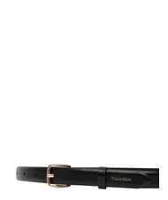 CALVIN KLEIN ESSENTIAL BUCKLE Cintur&oacute;n de cuero negro / oro claro antiguo - Cinturones - 3