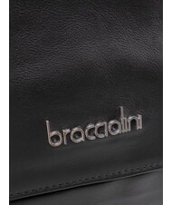 BRACCIALINI SANDRA Bolso de hombro de piel negro - Bolsos Mujer - 3