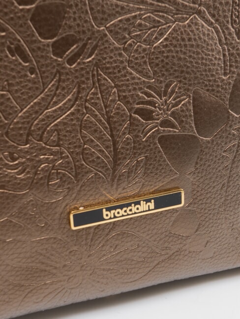 LOLA Shopping Bag en piel negro/bronce - Bolsos Mujer