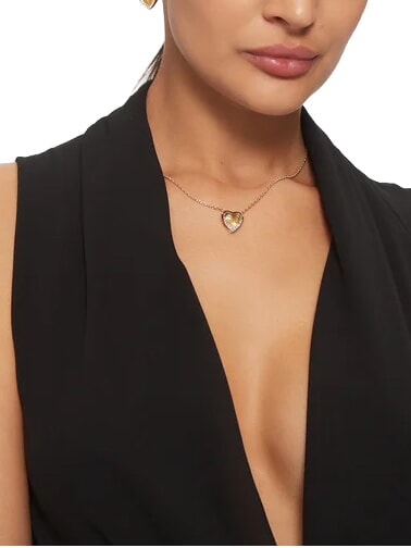 MON AMOUR Collar de acero oro amarillo - Collares