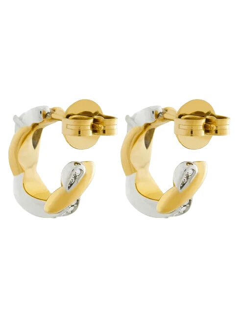 TWIST Pendientes de acero oro amarillo/rodio - Pendientes
