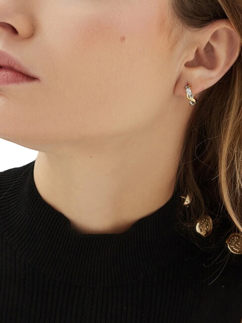 TWIST Pendientes de acero oro amarillo/rodio - Pendientes