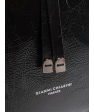 GIANNI CHIARINI EGLE Bolso de hombro de piel negro - Bolsos Mujer - 3