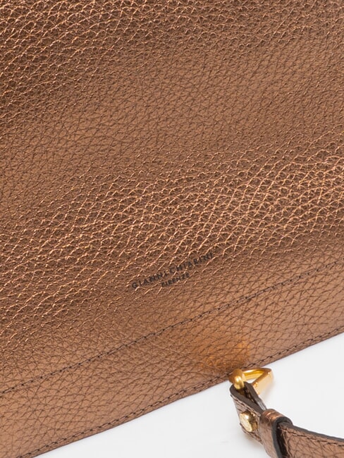 OLGA Bolso bandolera de piel con bandolera tostado - Bolsos Mujer
