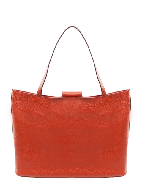 MARISOL Bolsa de compras de cuero rojo ladrillo - Bolsos Mujer