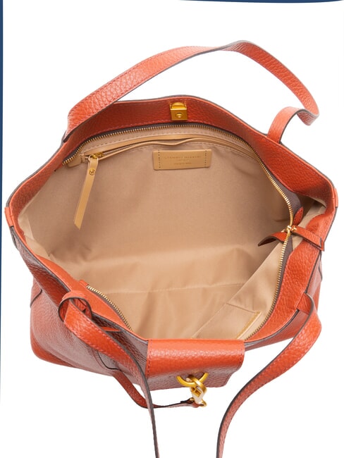 MARISOL Bolsa de compras de cuero rojo ladrillo - Bolsos Mujer