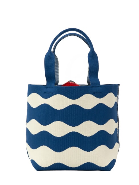 KNITTED Bolso de mano con correa para el hombro. crema/azul marino - Bolsos Mujer