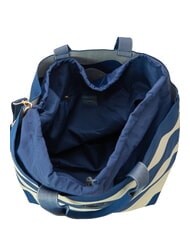 BLAUER KNITTED Bolso de mano con correa para el hombro crema/azul marino - Bolsos Mujer - 4