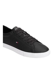 TOMMY HILFIGER ESSENTIAL LEATHER Zapatillas de cuero negro - Zapatos Hombre - 5