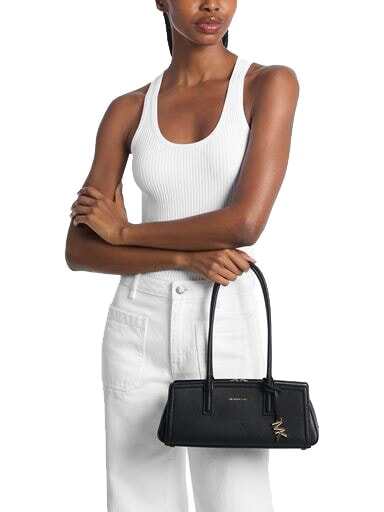 LAILA Bolso de hombro de piel negro - Bolsos Mujer