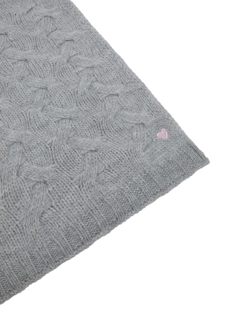 COLD WEATHER Bufanda con logo bordado gris - Bufandas