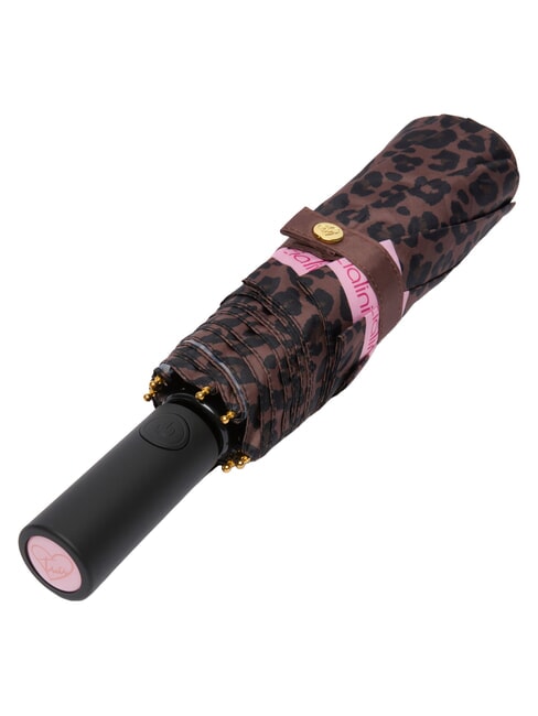 BASIC Mini paraguas con apertura autom&aacute;tica leopardo - Paraguas