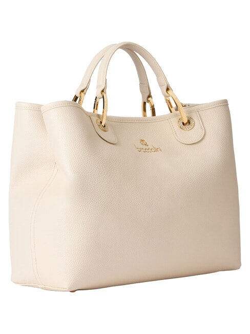 BETH Bolso de mano grande con doble asa beige - Bolsos Mujer