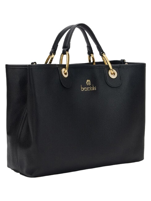 BETH Bolso de mano grande con doble asa negro - Bolsos Mujer