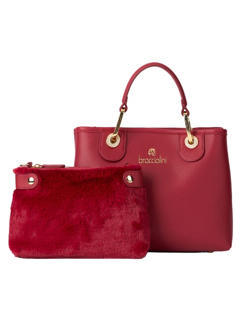 BETH Bolso M con doble asa rojo - Bolsos Mujer