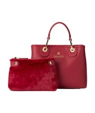 BRACCIALINI BETH Bolso M con doble asa rojo - Bolsos Mujer - 3
