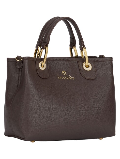 BETH Bolso M con doble asa marr&oacute;n - Bolsos Mujer