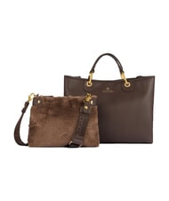 BRACCIALINI BETH Bolso de mano grande con doble asa marr&oacute;n - Bolsos Mujer - 3