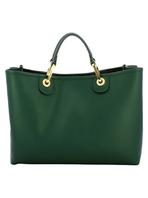 BETH Bolso de mano grande con doble asa verde - Bolsos Mujer
