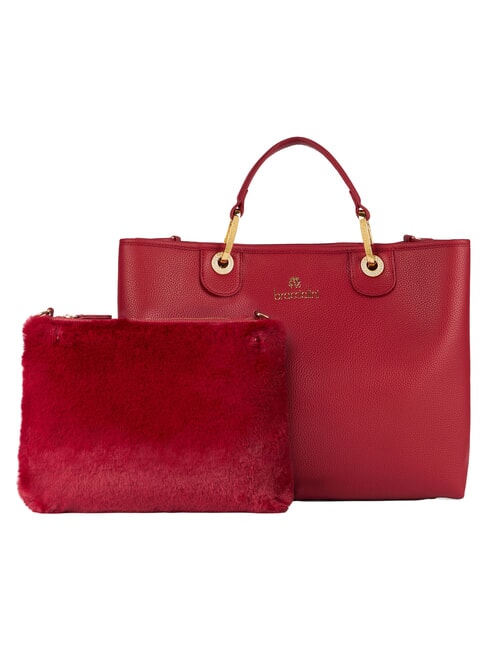 BETH Bolso de mano grande con doble asa rojo - Bolsos Mujer
