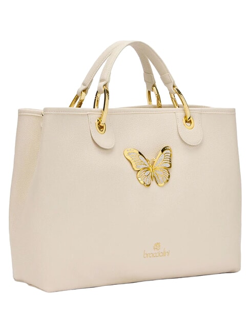 BETH JEWELS Bolso de mano grande con doble asa y correa para el hombro. beige - Bolsos Mujer