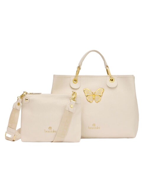 BETH JEWELS Bolso de mano grande con doble asa y correa para el hombro. beige - Bolsos Mujer
