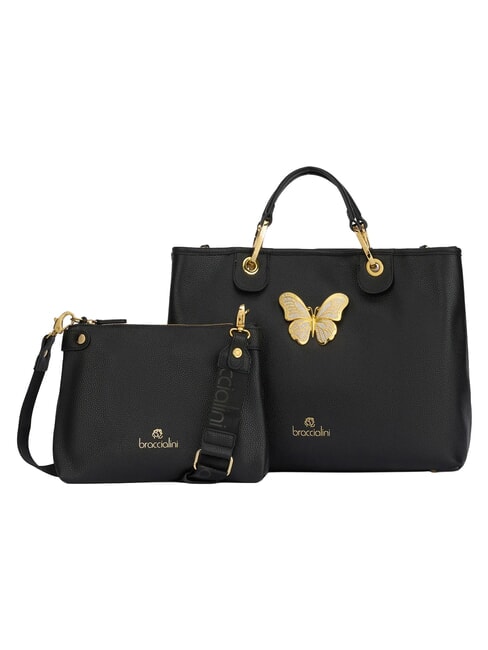 BETH JEWELS Bolso de mano grande con doble asa y correa para el hombro. negro - Bolsos Mujer
