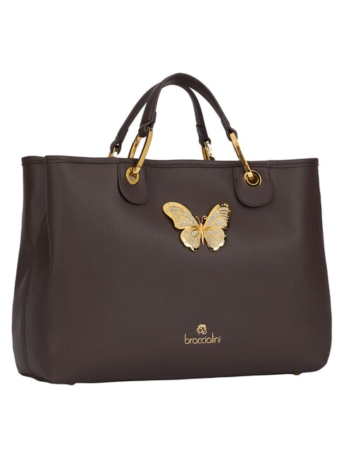 BETH JEWELS Bolso de mano grande con doble asa y correa para el hombro. marr&oacute;n - Bolsos Mujer