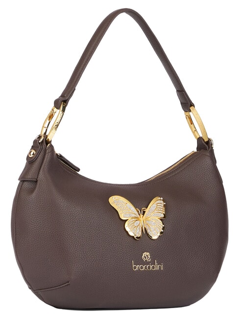 BETH JEWELS Bolso de hombro con forma de media luna M marr&oacute;n - Bolsos Mujer