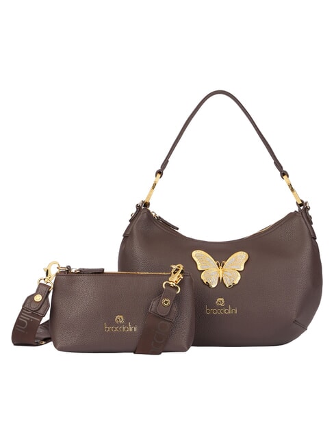 BETH JEWELS Bolso de hombro con forma de media luna M marr&oacute;n - Bolsos Mujer