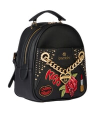 BRACCIALINI ROCK Mochila con parches bordados negro - Bolsos Mujer - 2