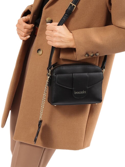 MIRROR Bolso bandolera con espejo negro - Bolsos Mujer