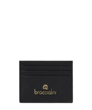 BRACCIALINI BASIC Tarjetero plano de cuero negro - Carteras Mujer - 2