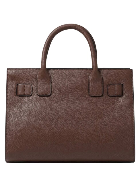 HELLEN Bolso de piel con correa para el hombro marr&oacute;n - Bolsos Mujer
